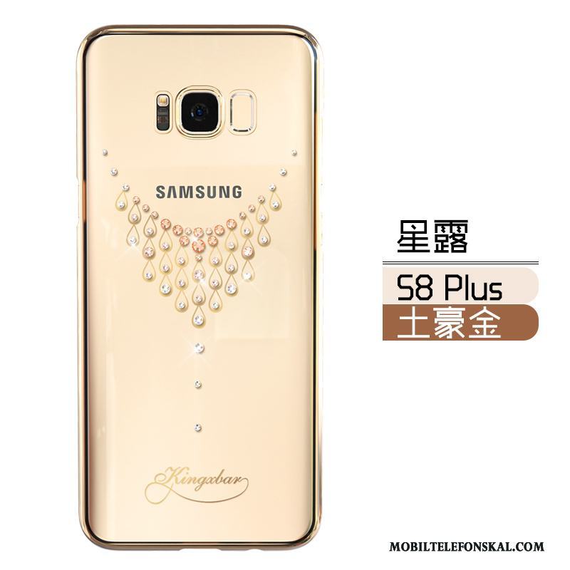 Samsung Galaxy S8+ Skal Fallskydd Strass Stjärna Lyxiga Transparent Fodral Guld
