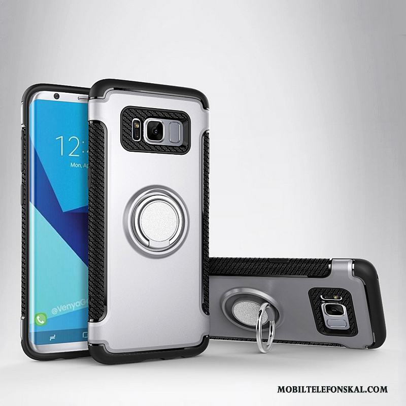 Samsung Galaxy S8+ Skal Fodral Bil Magnetic Support Ring Fallskydd Blå