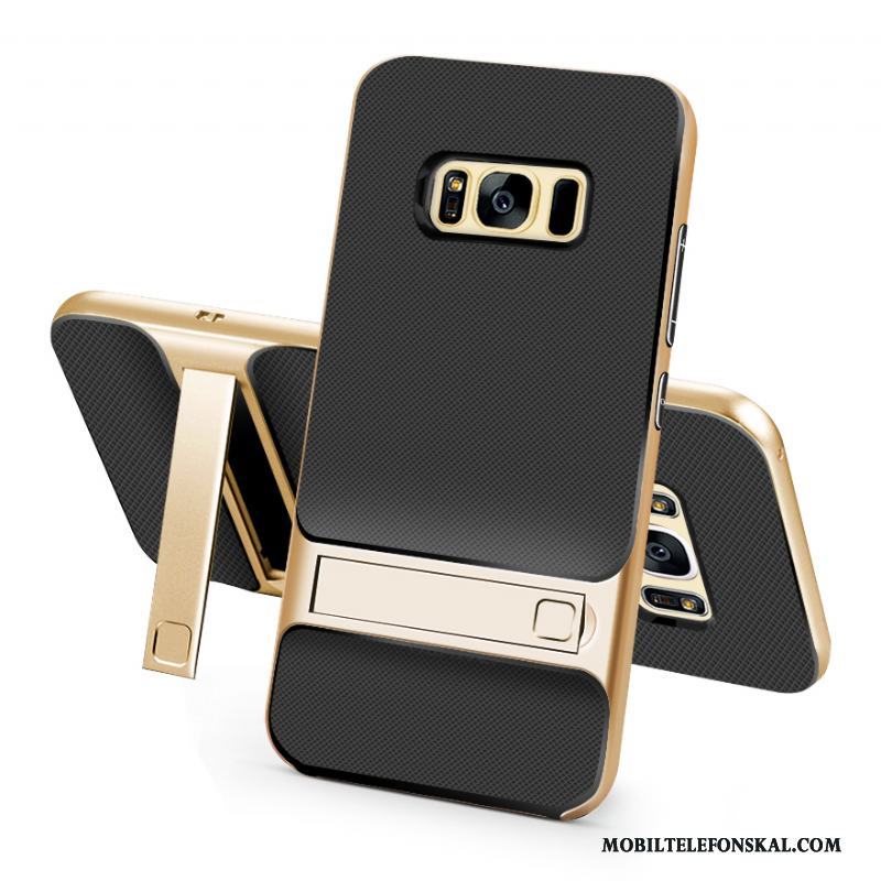 Samsung Galaxy S8 Skal Guld Nubuck Fodral All Inclusive Kreativa Silikon Fallskydd