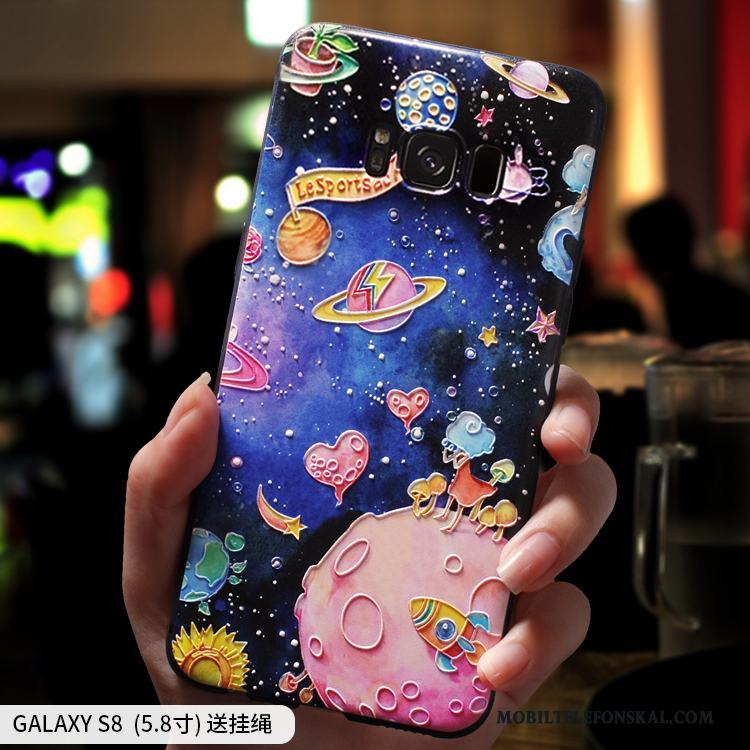 Samsung Galaxy S8 Skal Mjuk Fodral Purpur Silikon Personlighet Stjärna All Inclusive