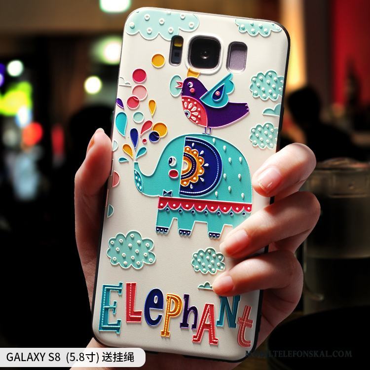 Samsung Galaxy S8 Skal Skydd Silikon Mjuk Hängsmycken Kreativa Fodral Mörkgrön