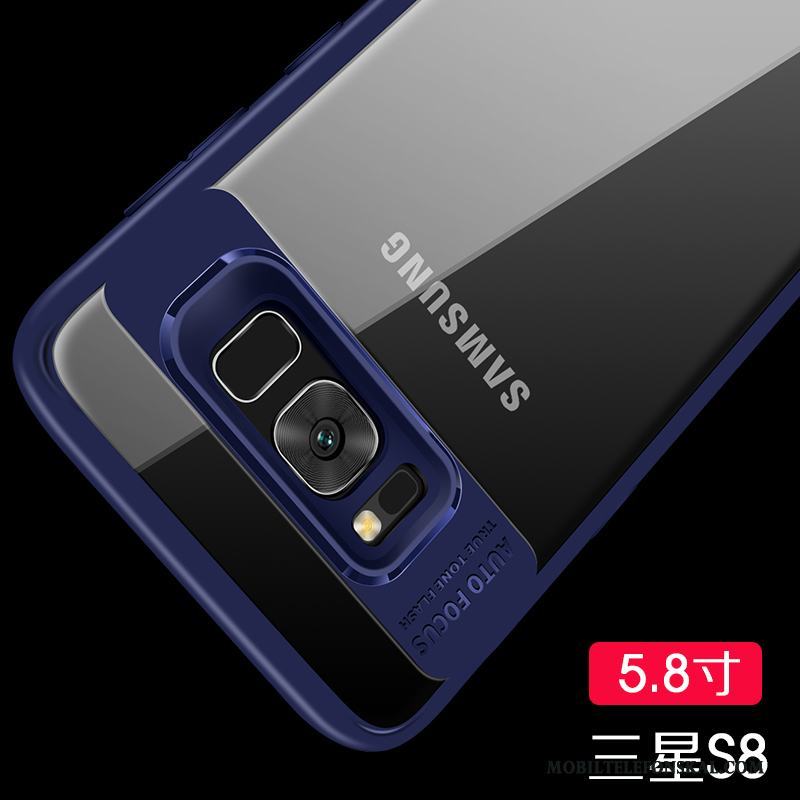 Samsung Galaxy S8 Skal Telefon Stjärna Fodral Fallskydd Blå Silikon