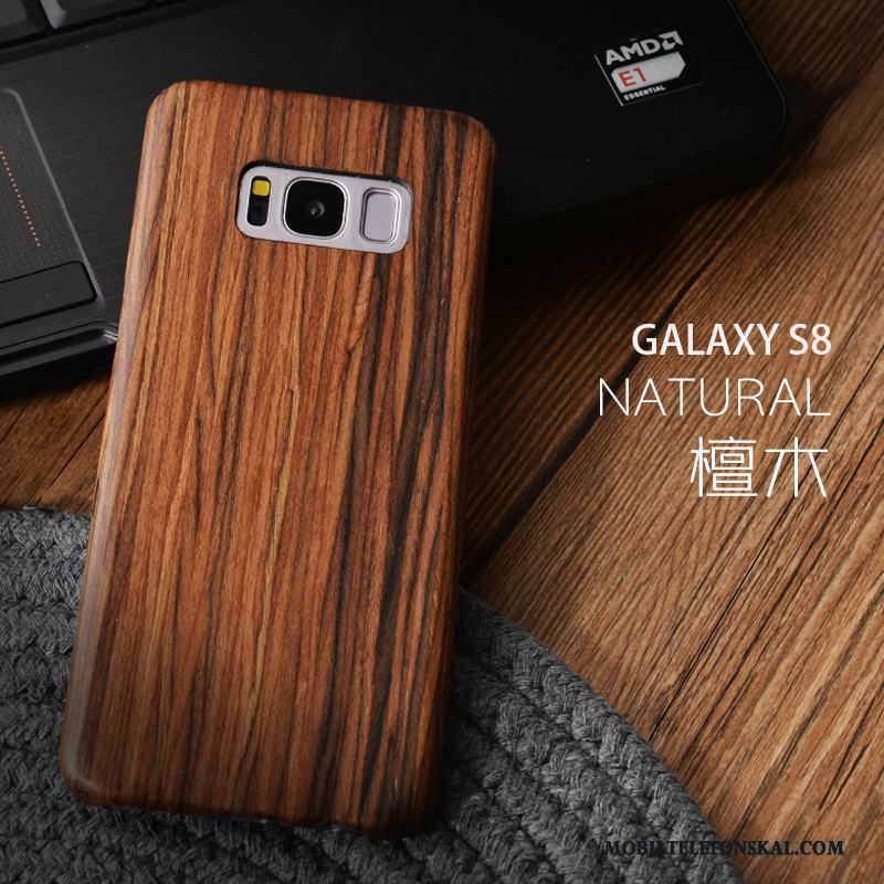 Samsung Galaxy S8 Skal Telefon Stjärna Färg Gåva Skydd Fodral Massivt Trä
