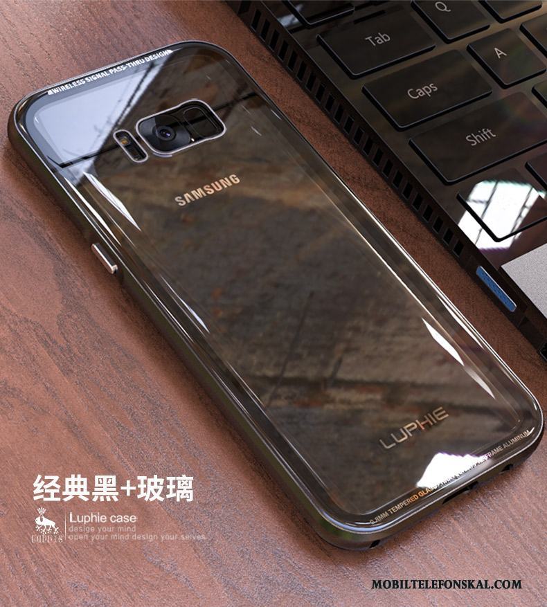 Samsung Galaxy S8+ Stjärna Härdat Glas Kreativa Skydd Metall Skal Telefon Fodral