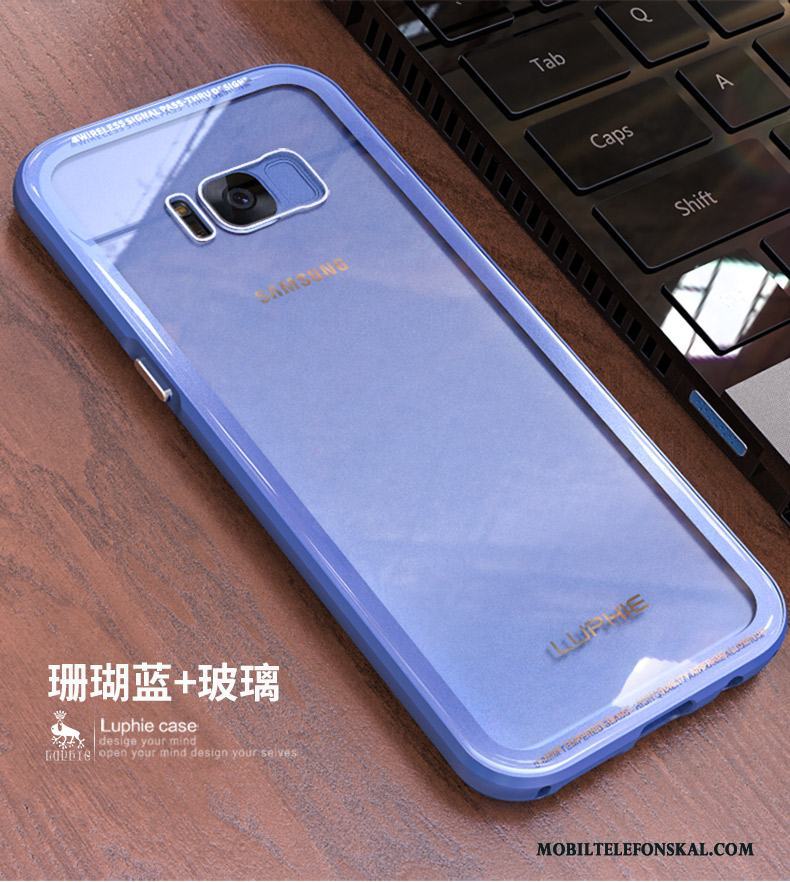 Samsung Galaxy S8+ Stjärna Härdat Glas Kreativa Skydd Metall Skal Telefon Fodral