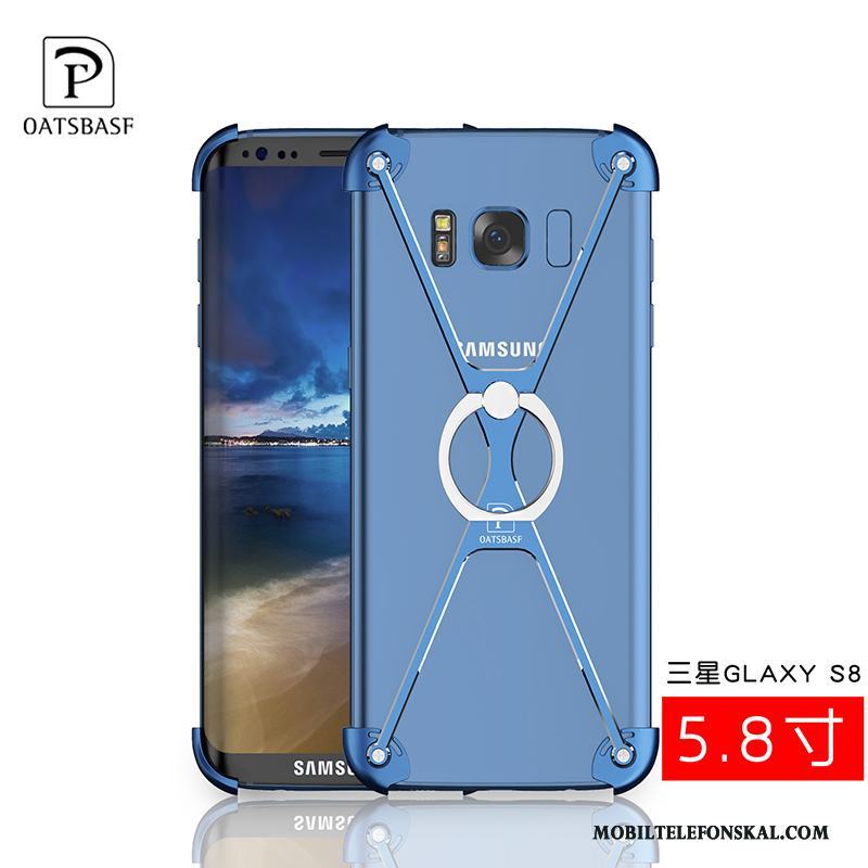 Samsung Galaxy S8 Stjärna Purpur Frame Trend Metall Enkel Skal Telefon