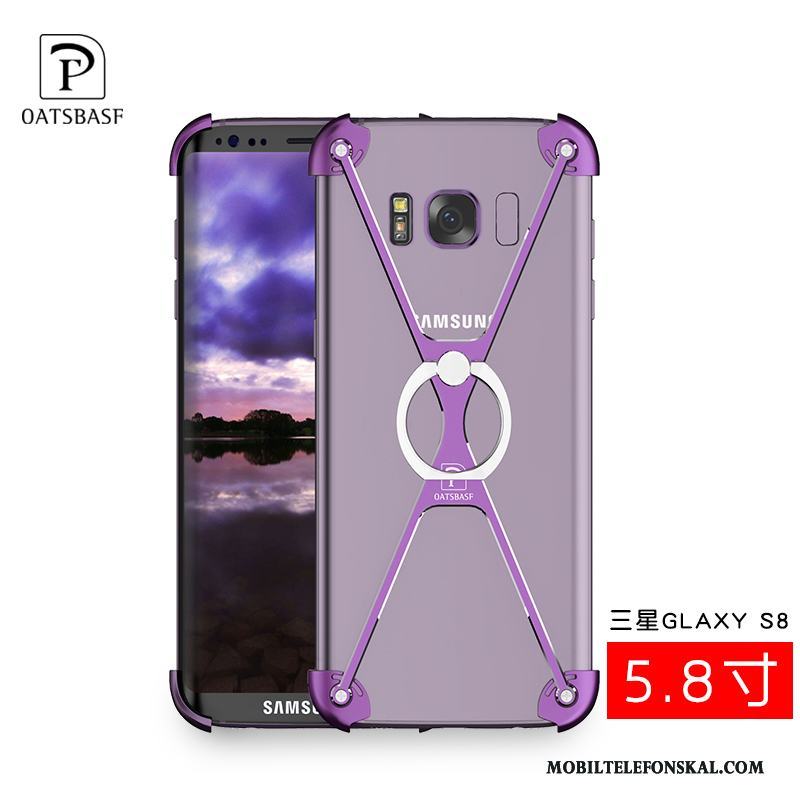 Samsung Galaxy S8 Stjärna Purpur Frame Trend Metall Enkel Skal Telefon