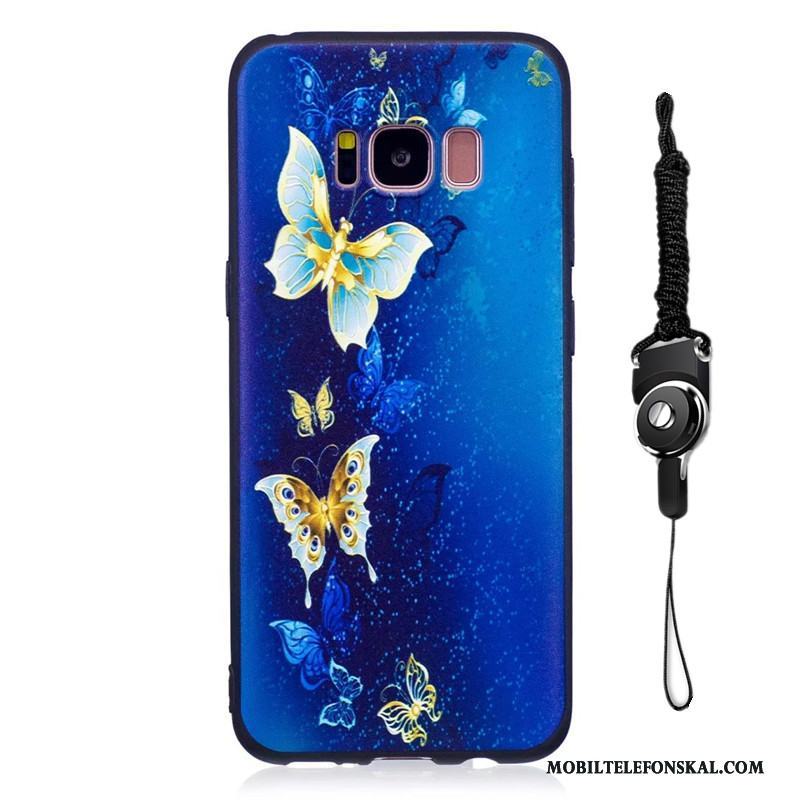 Samsung Galaxy S8 Stjärna Skal Telefon Fodral Svart Mjuk All Inclusive Målade