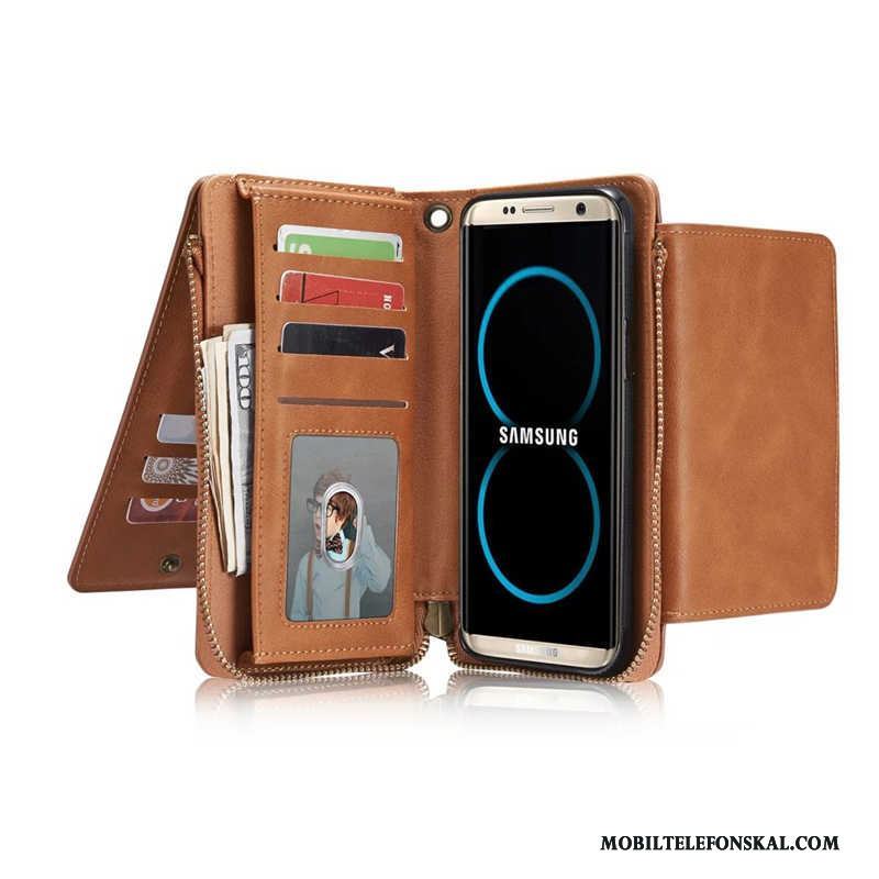 Samsung Galaxy S8 Väska Stjärna Skydd Skal Telefon Mobil Telefon Svart Plånbok