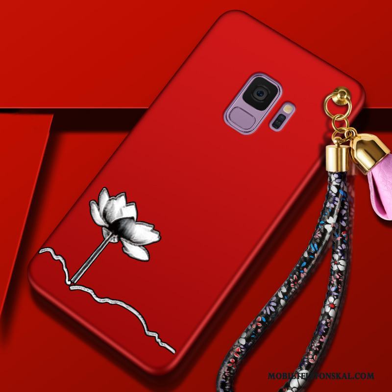 Samsung Galaxy S9 Blommor Stjärna All Inclusive Skydd Svart Trend Skal Telefon