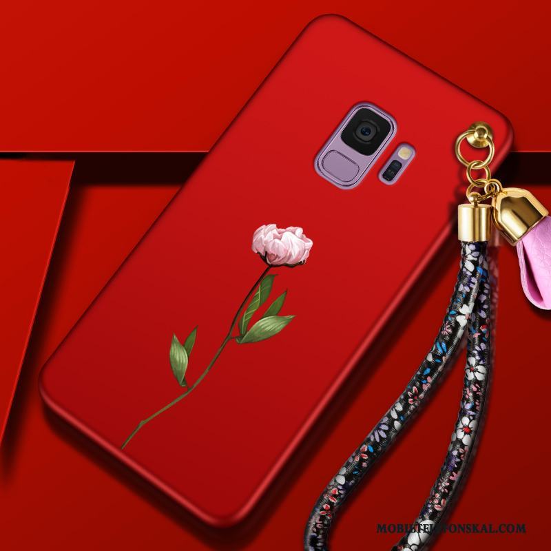 Samsung Galaxy S9 Blommor Stjärna All Inclusive Skydd Svart Trend Skal Telefon