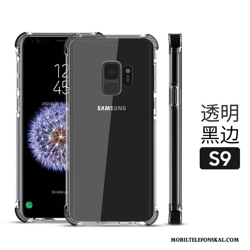 Samsung Galaxy S9 Fallskydd Stjärna Skal Telefon Röd Transparent Silikon Ny