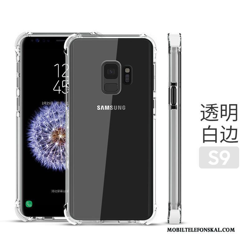 Samsung Galaxy S9 Fallskydd Stjärna Skal Telefon Röd Transparent Silikon Ny