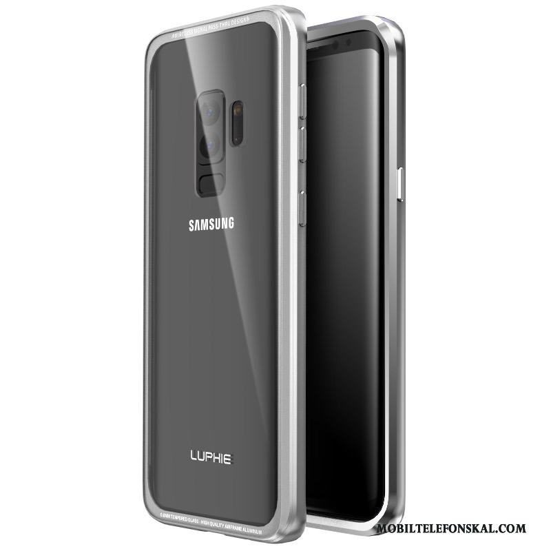 Samsung Galaxy S9+ Kreativa Metall Fallskydd Fodral Skal Frame Glas
