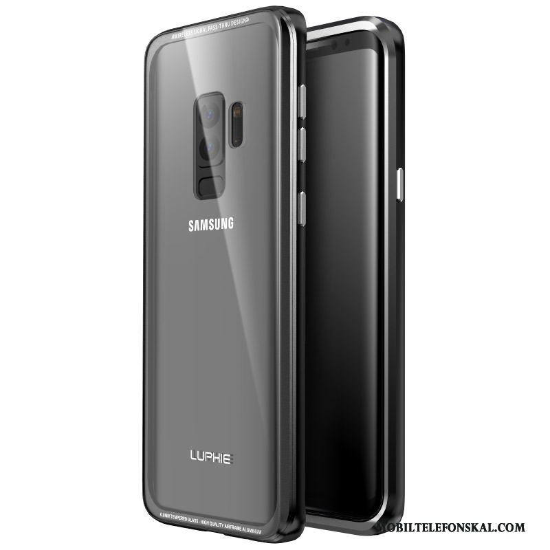 Samsung Galaxy S9+ Kreativa Metall Fallskydd Fodral Skal Frame Glas