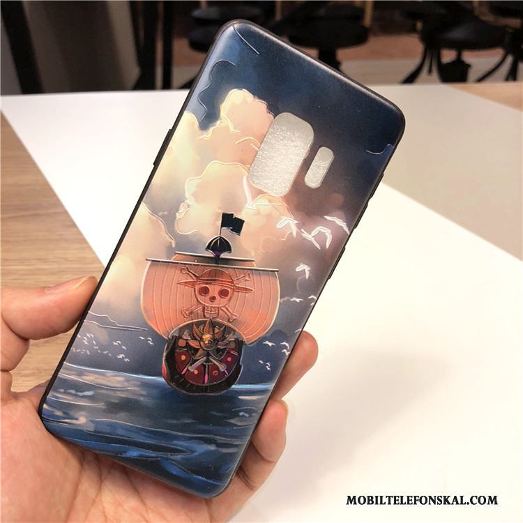 Samsung Galaxy S9+ Ljusblå Skydd Fallskydd Nubuck All Inclusive Trend Skal Telefon