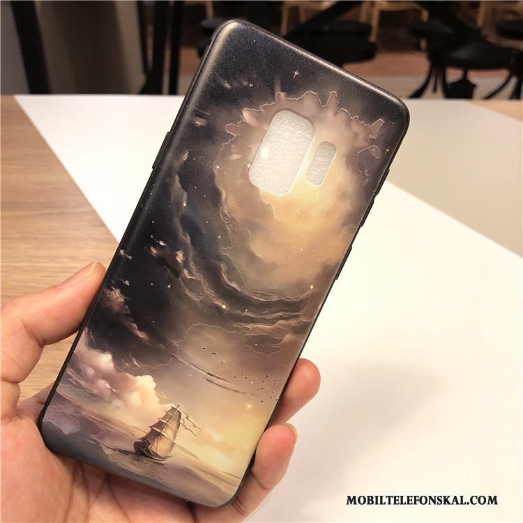 Samsung Galaxy S9+ Ljusblå Skydd Fallskydd Nubuck All Inclusive Trend Skal Telefon