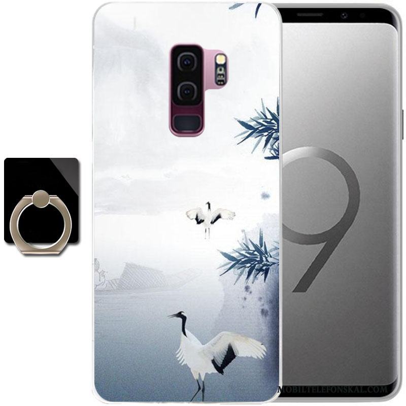 Samsung Galaxy S9+ Målade Skal Purpur Fodral Fallskydd Telefon Stjärna