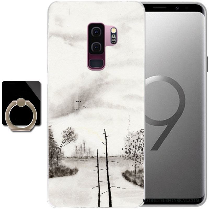 Samsung Galaxy S9+ Målade Skal Purpur Fodral Fallskydd Telefon Stjärna