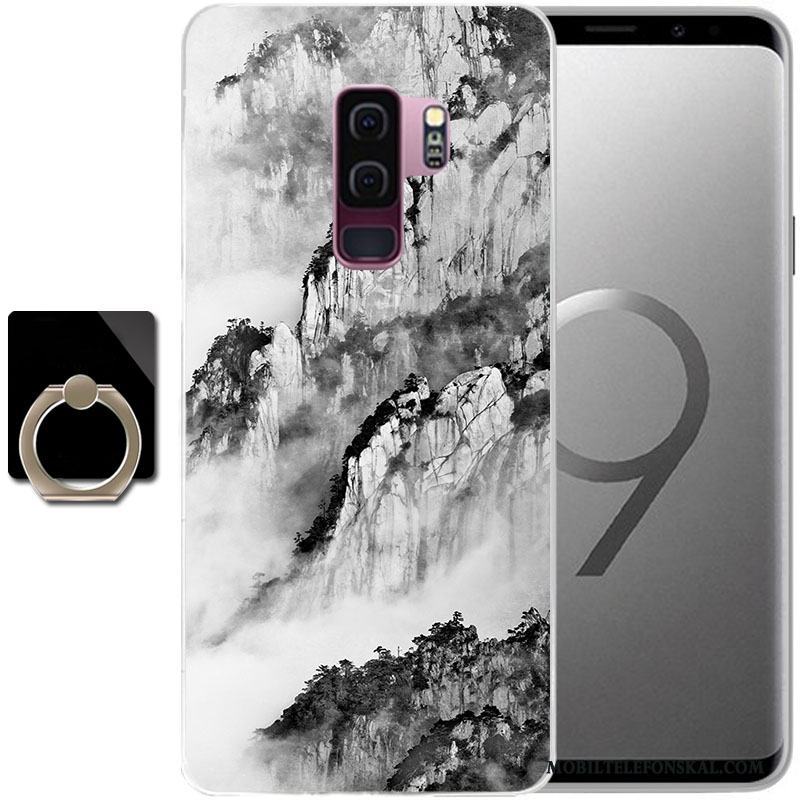 Samsung Galaxy S9+ Målade Skal Purpur Fodral Fallskydd Telefon Stjärna