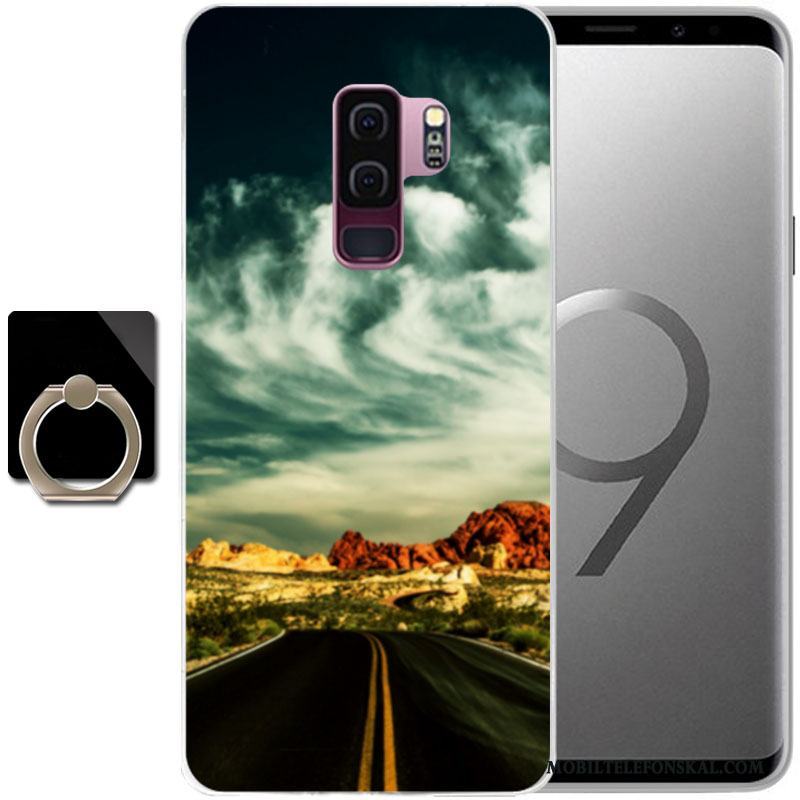 Samsung Galaxy S9+ Målade Skal Purpur Fodral Fallskydd Telefon Stjärna