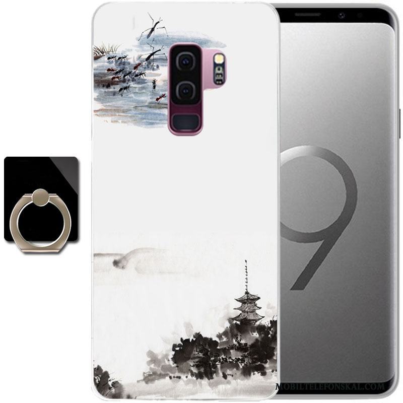 Samsung Galaxy S9+ Målade Skal Purpur Fodral Fallskydd Telefon Stjärna