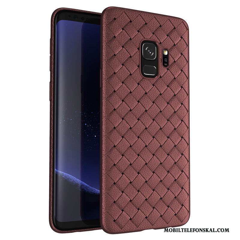 Samsung Galaxy S9 Ny Skal Telefon Skydd Interlace Mönster Purpur Fallskydd