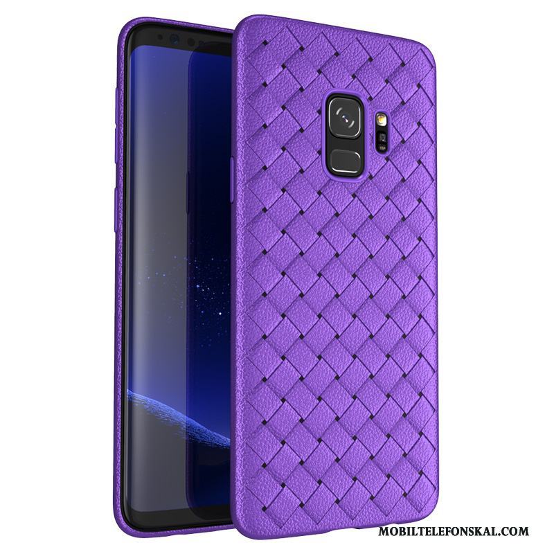 Samsung Galaxy S9 Ny Skal Telefon Skydd Interlace Mönster Purpur Fallskydd