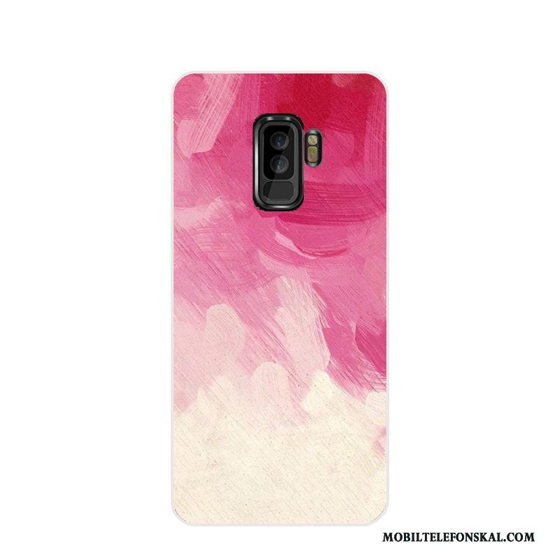 Samsung Galaxy S9+ Rosa Fodral Skal Telefon Stjärna Slim Skydd Kostfiber