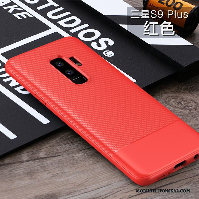 Samsung Galaxy S9+ Röd Silikon Skal All Inclusive Fodral Telefon Mjuk