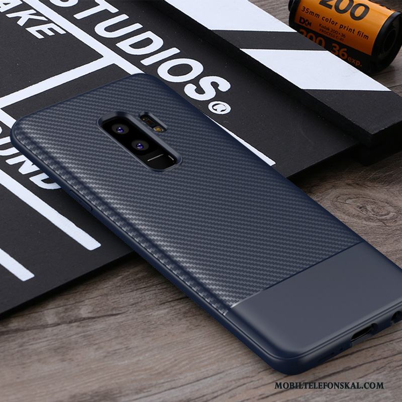 Samsung Galaxy S9+ Skal All Inclusive Nubuck Röd Fodral Stjärna Fallskydd Business