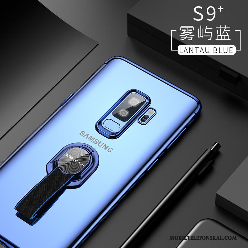 Samsung Galaxy S9+ Skal Blå Transparent Slim Trend Silikon Personlighet Stjärna