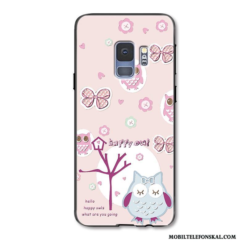 Samsung Galaxy S9+ Skal Fodral Tecknat Ny Mode Katt Rosa Stor