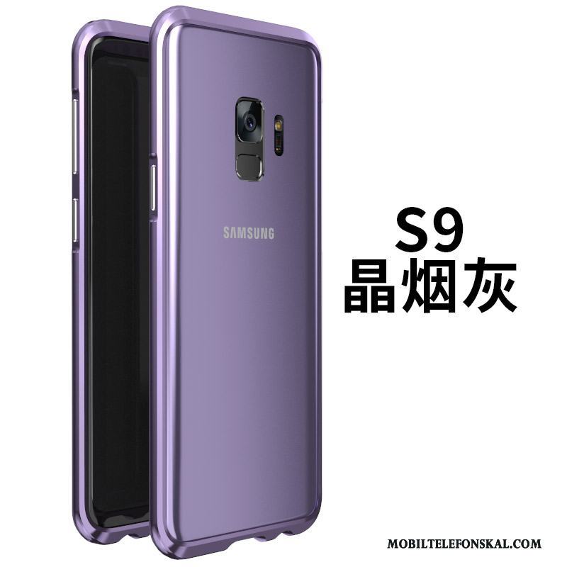 Samsung Galaxy S9 Skal Frame Glas Stjärna Metall All Inclusive Svart Skydd