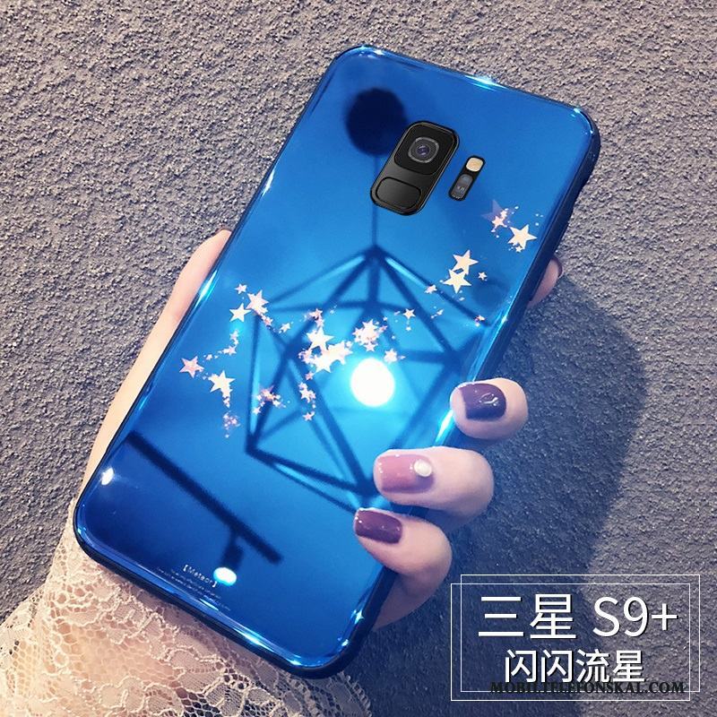 Samsung Galaxy S9+ Skal Kreativa Personlighet Silikon Trend Varumärke Stjärna Fallskydd Glas