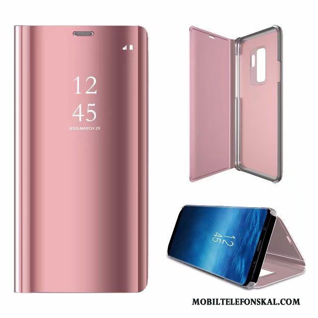 Samsung Galaxy S9+ Skal Purpur Skydd Dvala Täcka Spegel Stjärna Fodral