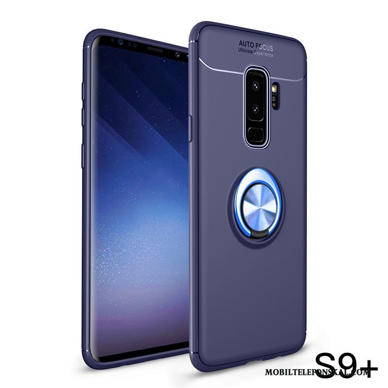 Samsung Galaxy S9+ Skal Röd Stjärna Nubuck Skydd Fallskydd Fodral Kreativa