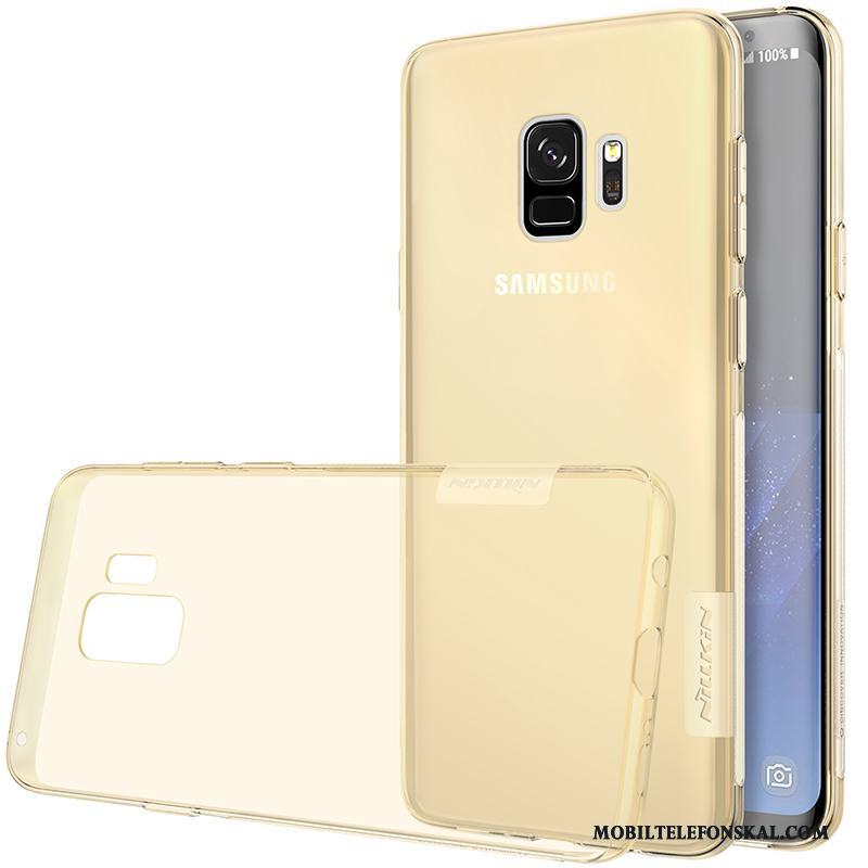 Samsung Galaxy S9+ Skal Transparent Fallskydd Stjärna Mjuk All Inclusive Guld Grå