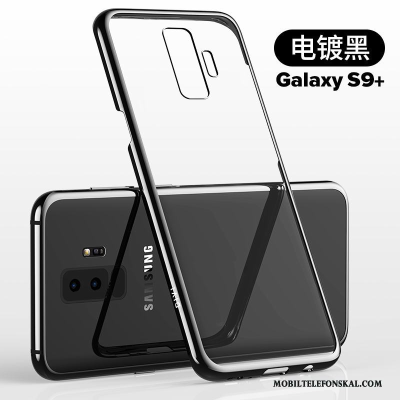 Samsung Galaxy S9+ Skal Transparent Silikon Stjärna Purpur Fodral Slim Skydd