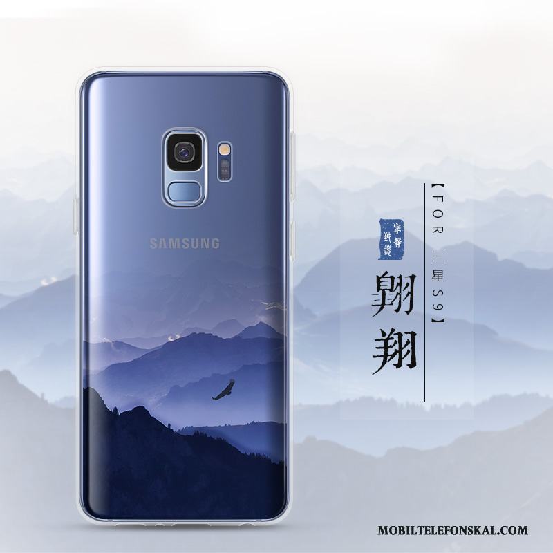 Samsung Galaxy S9 Trend Landskap Transparent Skal Telefon Fodral Stjärna Blå