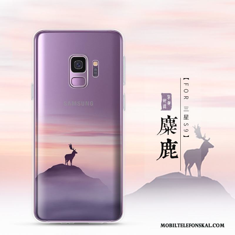 Samsung Galaxy S9 Trend Landskap Transparent Skal Telefon Fodral Stjärna Blå