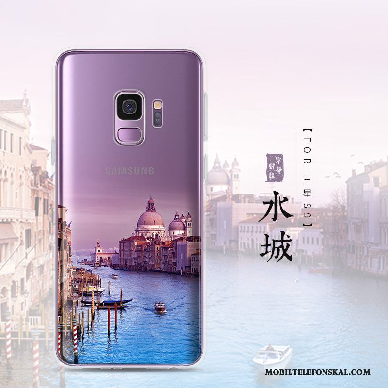 Samsung Galaxy S9 Trend Landskap Transparent Skal Telefon Fodral Stjärna Blå