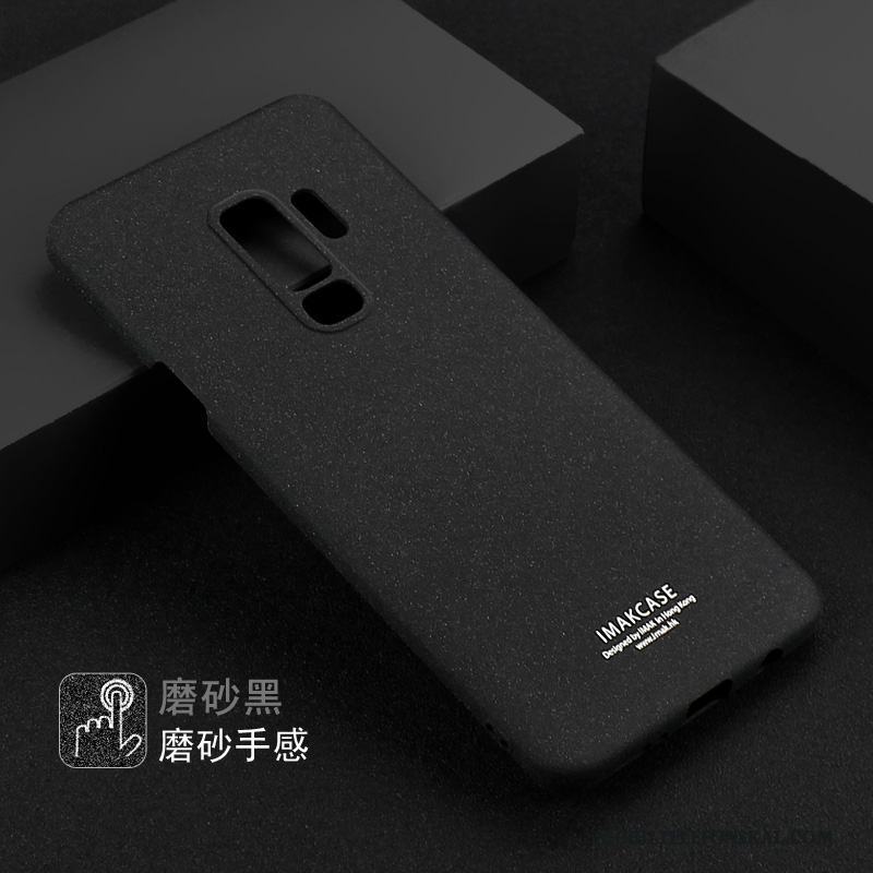 Samsung Galaxy S9+ Trend Skal Telefon Svart Denim Nubuck Fodral Support