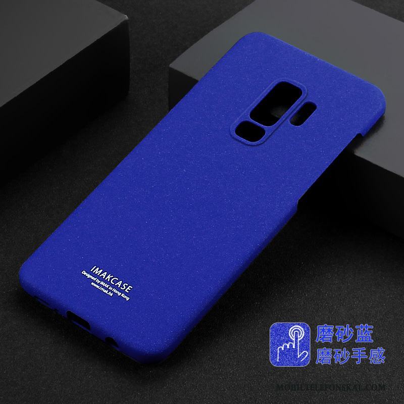 Samsung Galaxy S9+ Trend Skal Telefon Svart Denim Nubuck Fodral Support