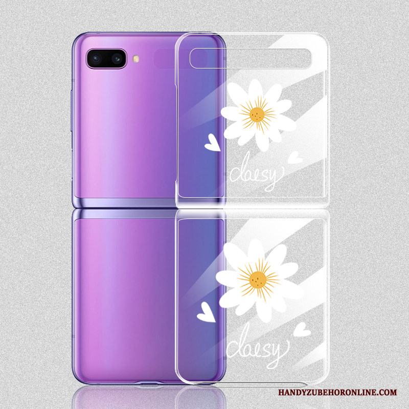 Samsung Z Flip Skal Vit Blommor Fodral Net Red Skydd Hård