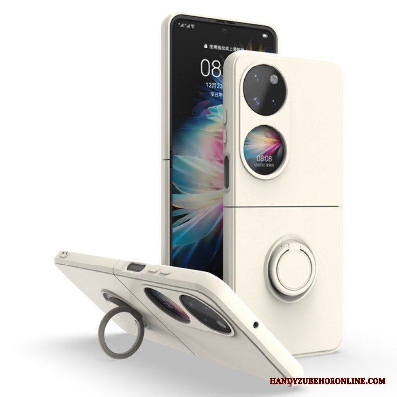 Skal Huawei P50 Pocket Silikon Med Ringstöd