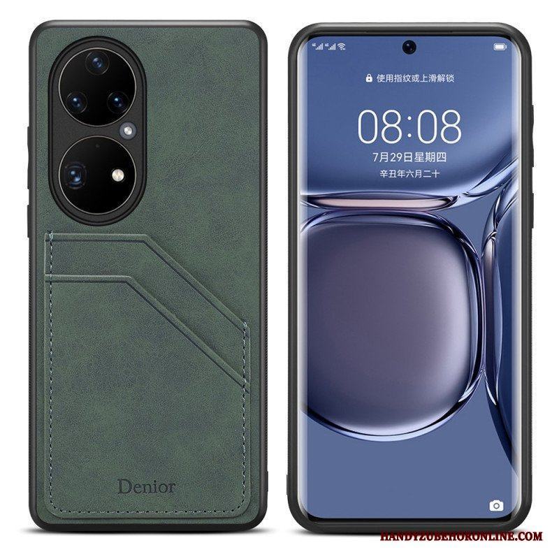 Skal Huawei P50 Pro Denior Double Slot Korthållare