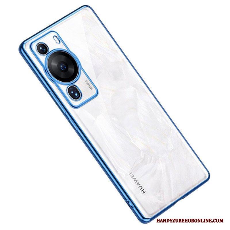 Skal Huawei P60 Pro Transparent Metal Style Kanter Sulada