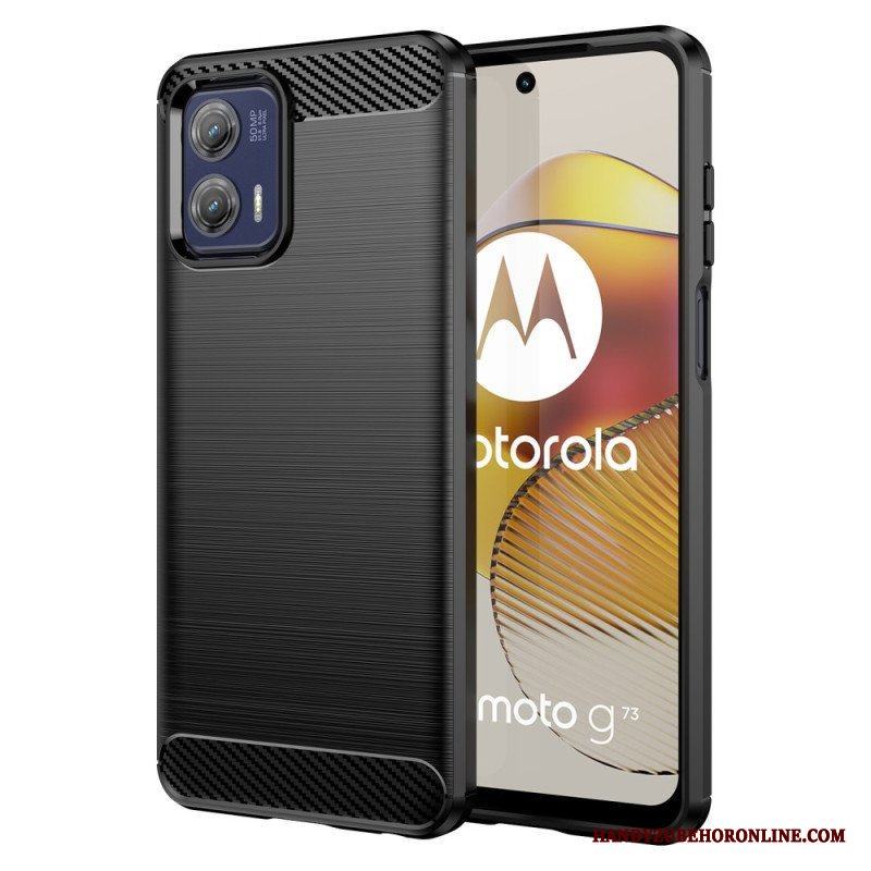 Skal Moto G73 5G Borstad Kolfiber