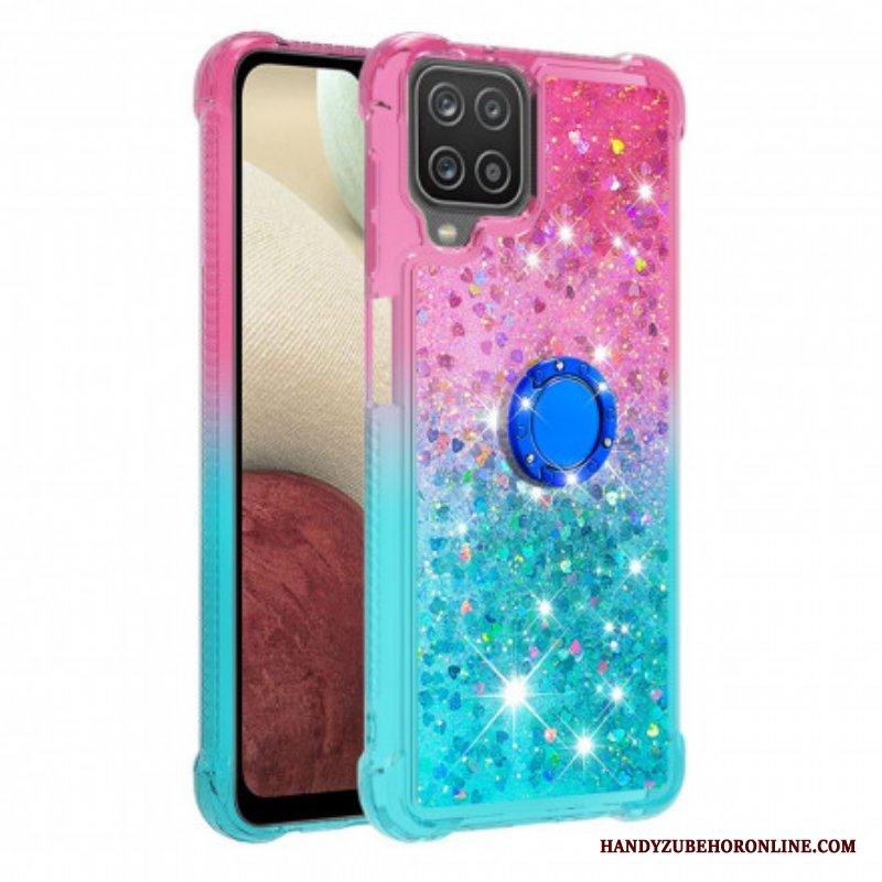 Skal Samsung Galaxy M12 / A12 Glitter Ring-bracket